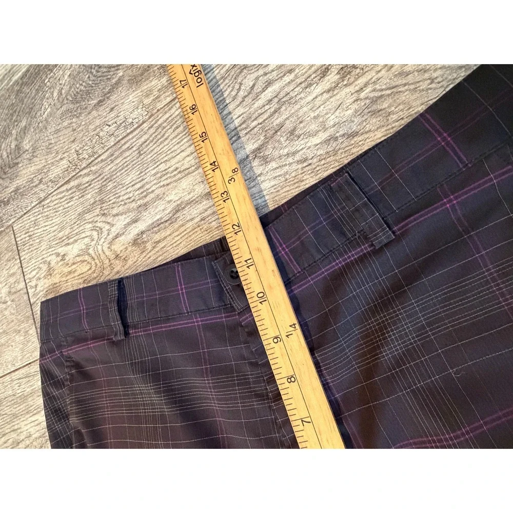 Nike Golf Plaid Shorts 32 Mens Performance 360203 Stretch Chino Long Length